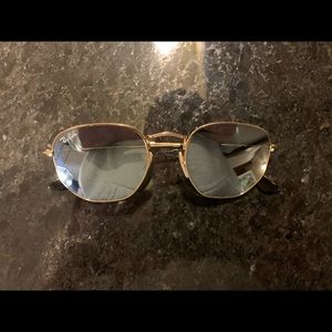 Custom gold hexagon ray bans